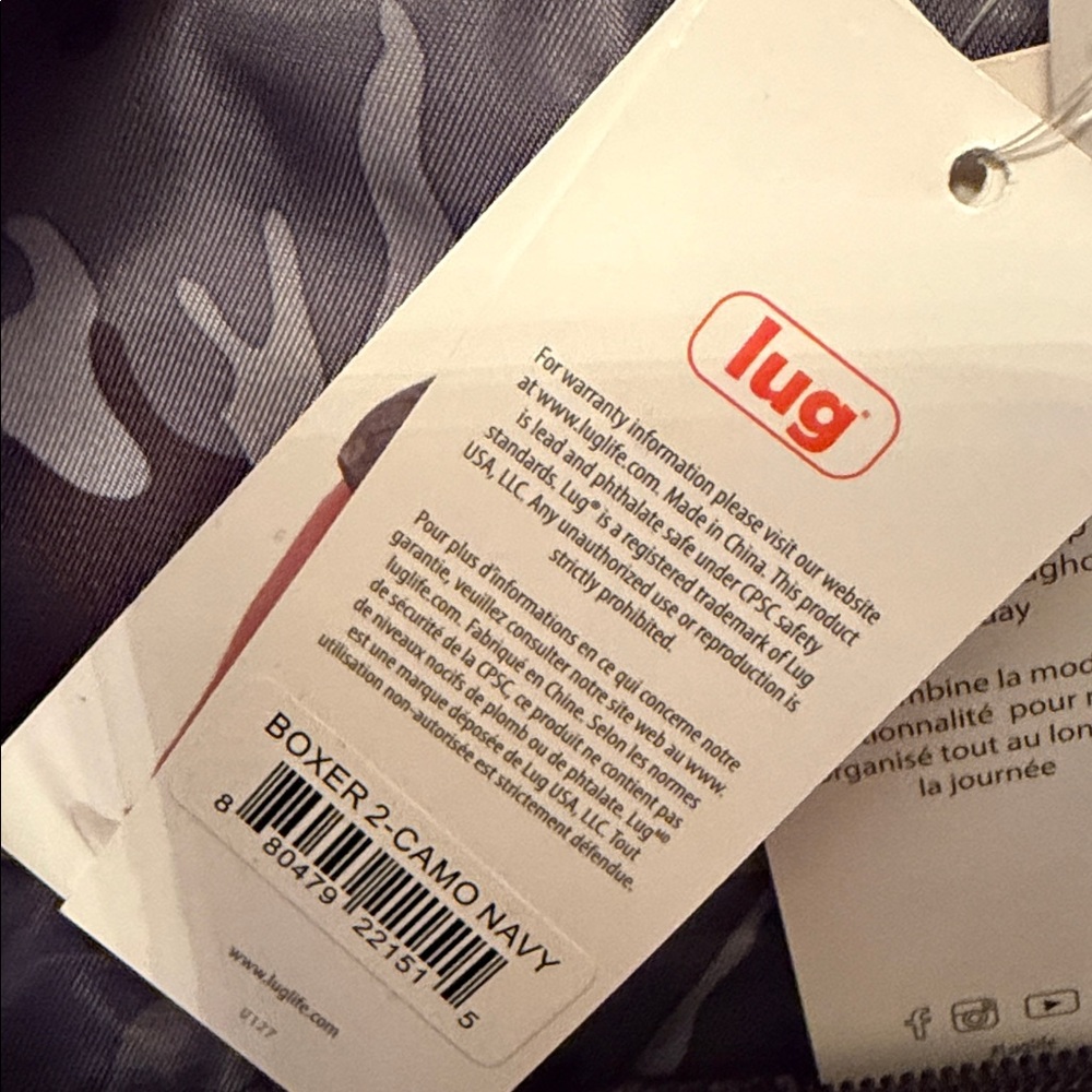 Lug Boxer 2 - Blue Camo Overnight convertible Bag - Picture 6 of 6